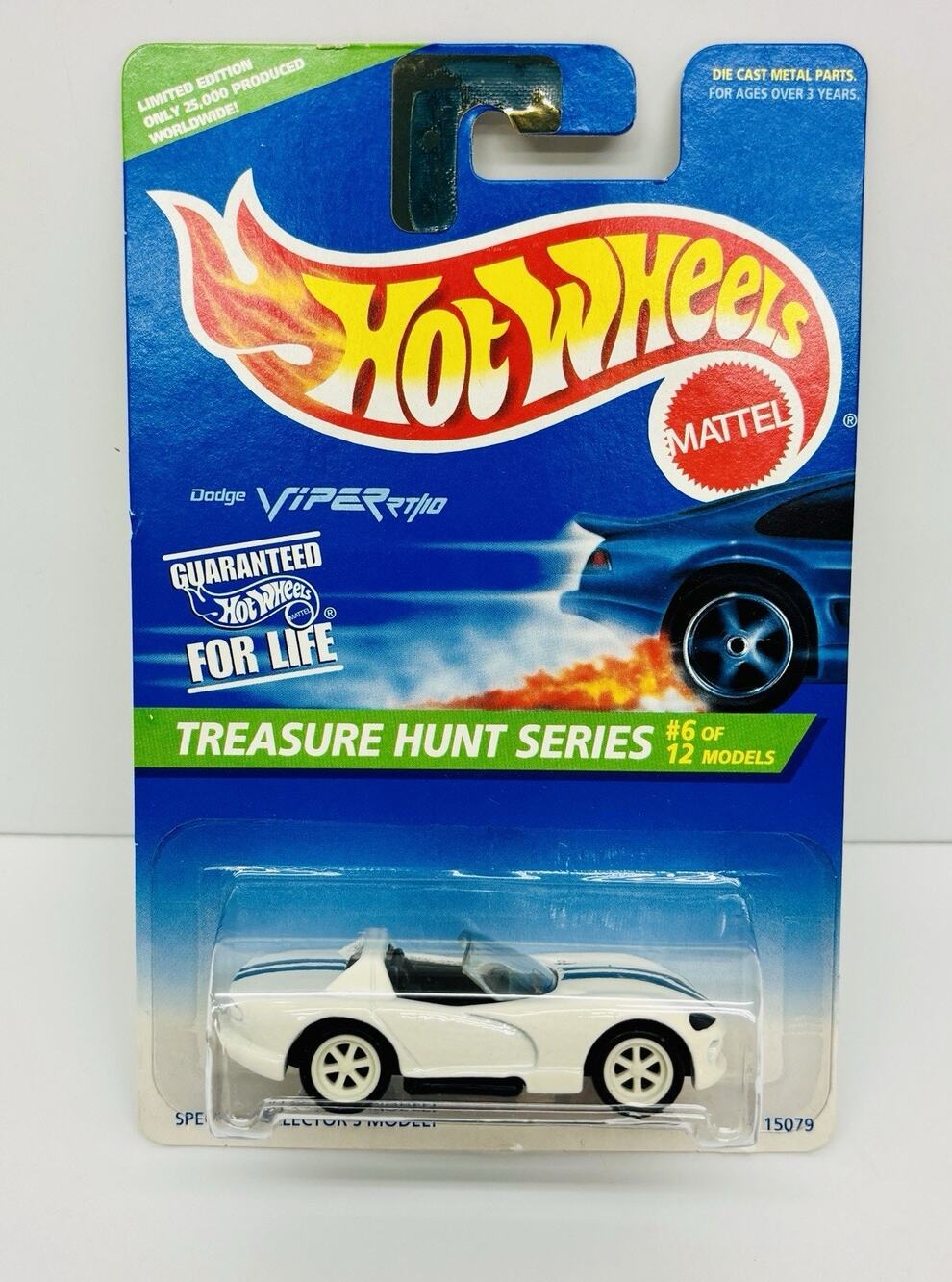Hot Wheels Dodge Viper RT/10 White Treasure Hunt Series #6 of 12 w/ Protector